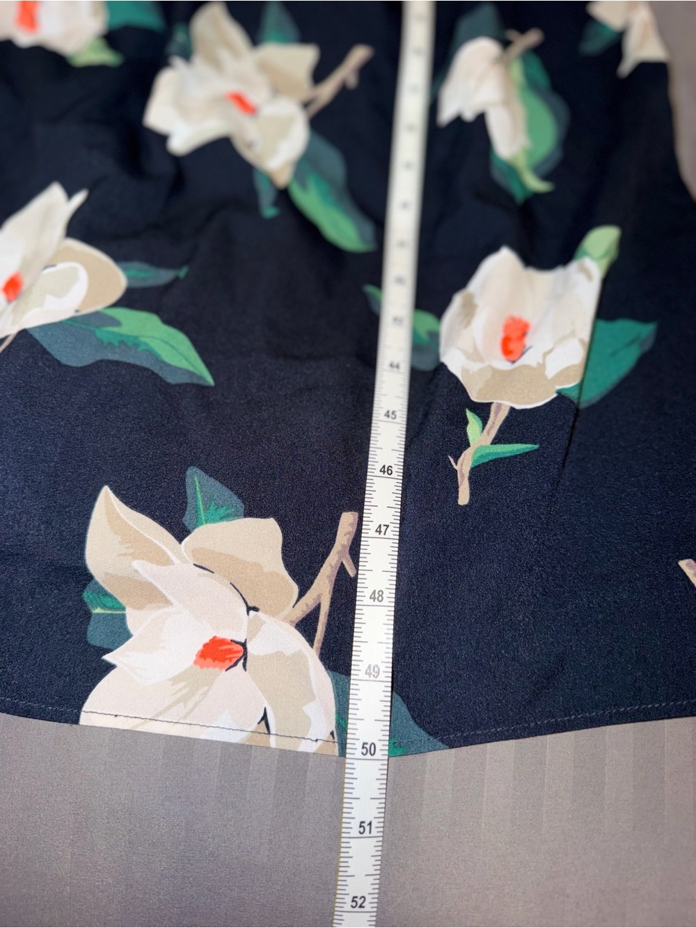 Banana Republic Black Floral Spaghetti-Strap Maxi Dress with Green Leaves - Picture 6 of 8